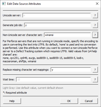 Image of the Edit data source attributes dialog