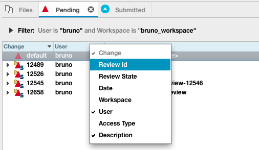 Turning on the Review Id and Review State Columns