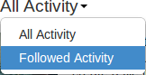 Activity drop-down menu