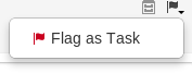 Drop-down menu for flagging a comment as a task.