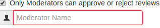The Add Moderator field