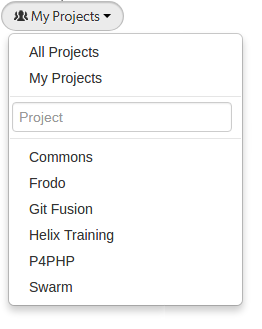 Project Dropdown Menu image