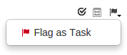 Image of Drop-down Menu for Flagging a Comment as a Task