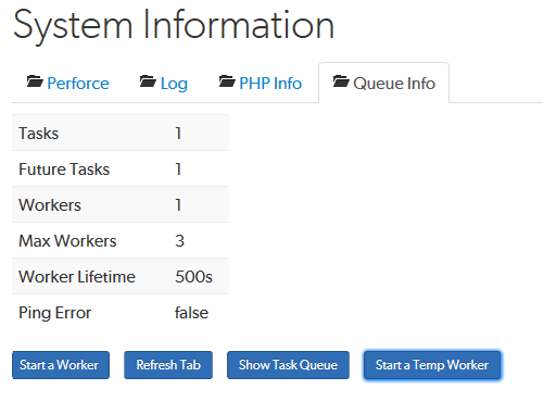 Image of the Queue Info tab