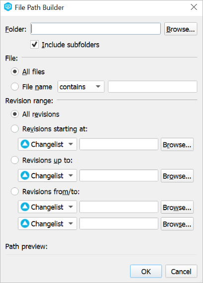 File Path Builder dialog