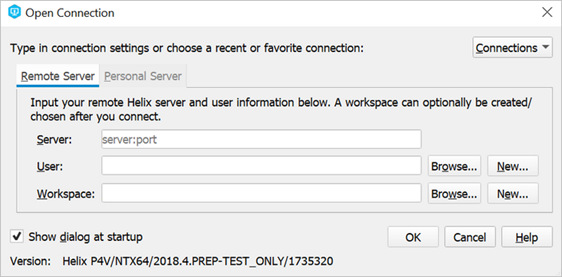 Open Connection dialog