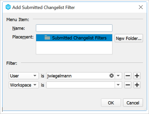 Add Filter dialog