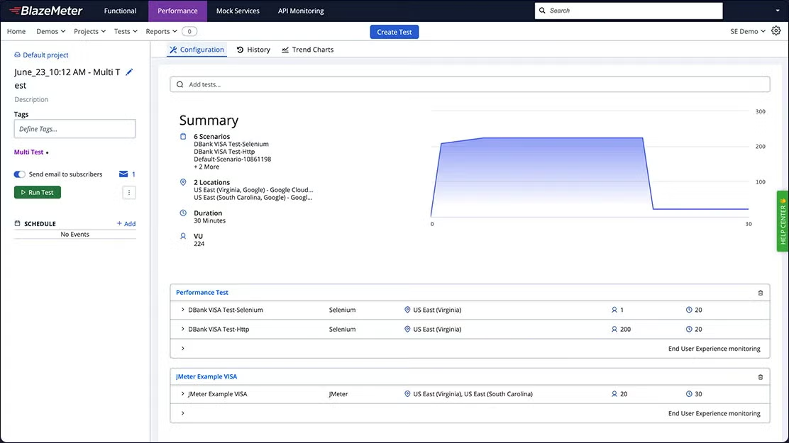 BlazeMeter screenshot.