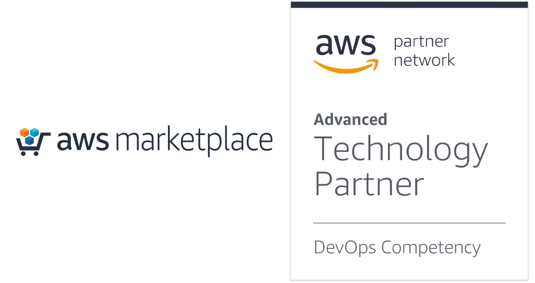 AWS Marketplace and AWS Partner Network: Advanced Technology Partner - DevOps Competency badges.